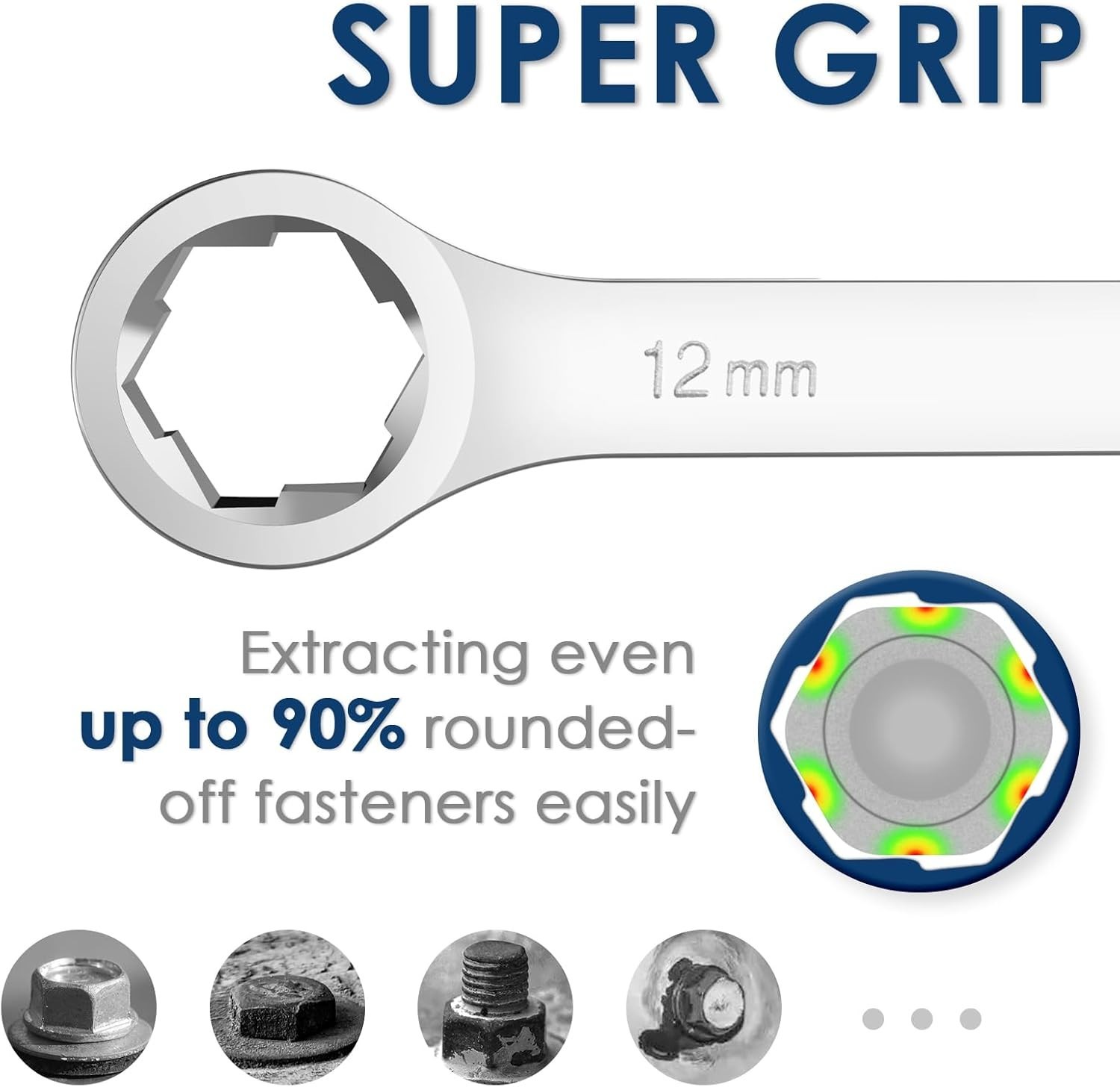 5-Piece Extra Long Box End Wrench Set, Metric 8Mm-19Mm, 6 Point Extended Bolt Ex