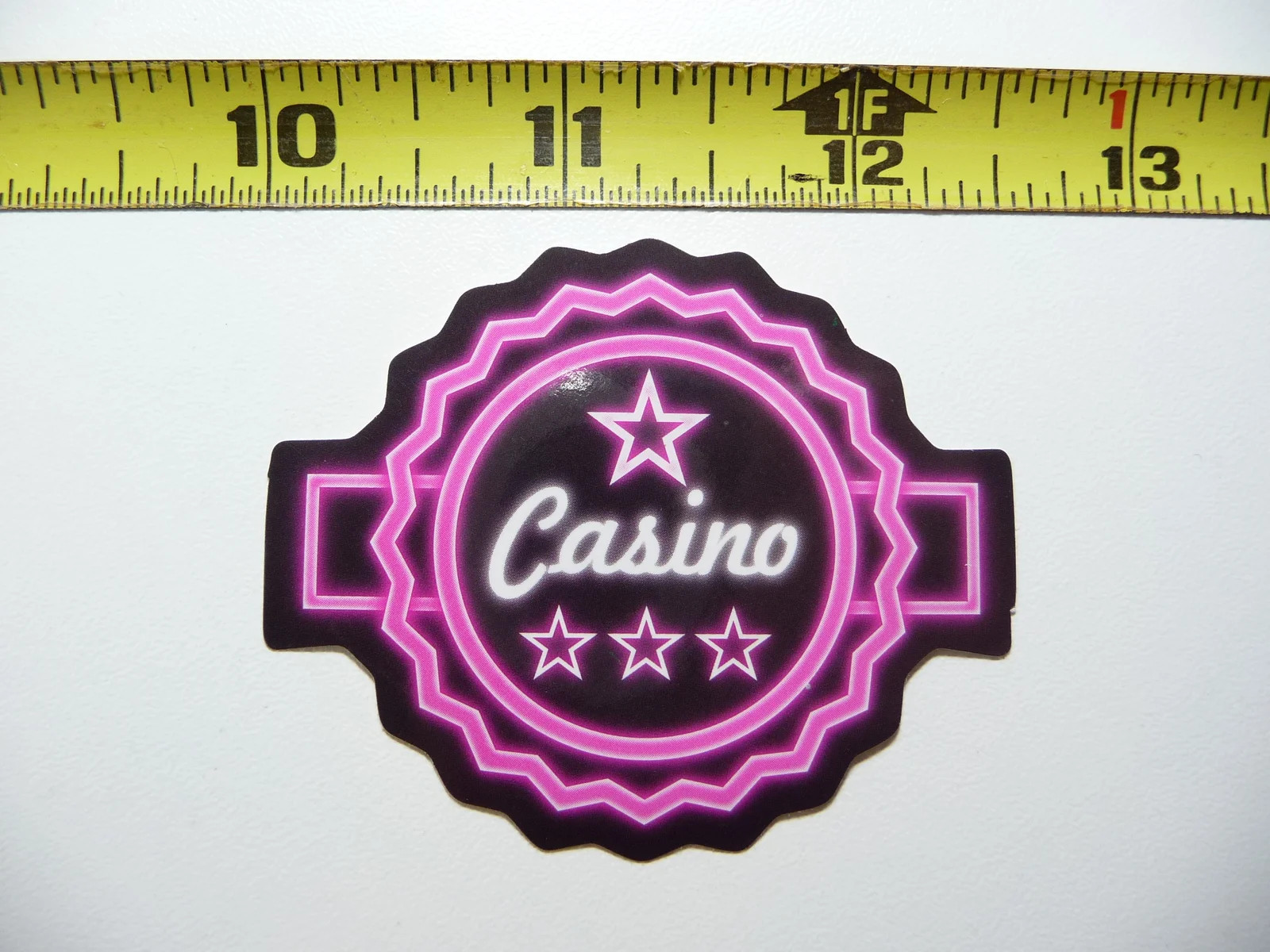 NEON SMALL STICKER DECAL CASINO GAMBLING CARD GAME ROOM FUNNY DECORATION