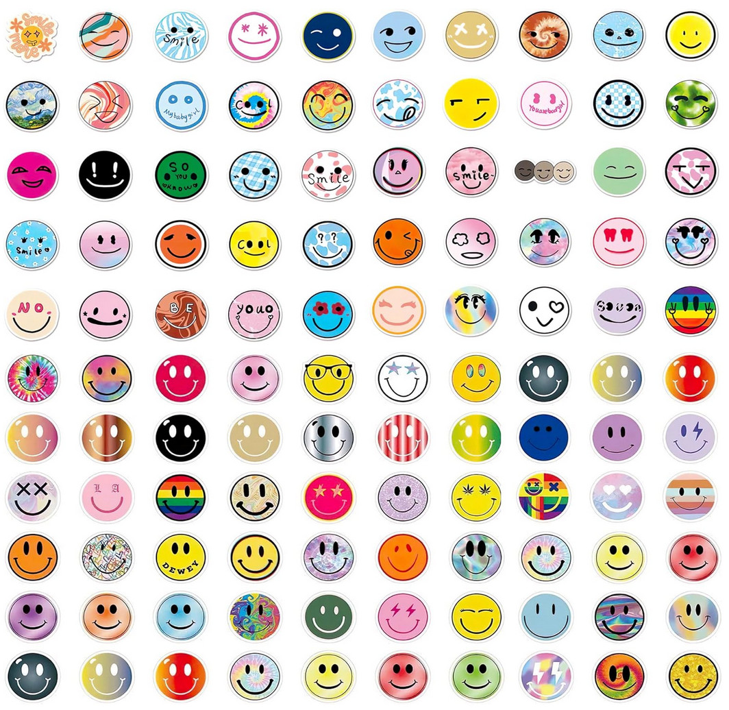 🙂 LOT OF 10 PCS random SMILES faces SMILEY smiling SMILE happy round face =)