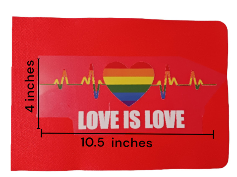 LGBTQ Love is Love Pride Sublimations Stickers Easy to Iron On T-shirt (3 Pack)