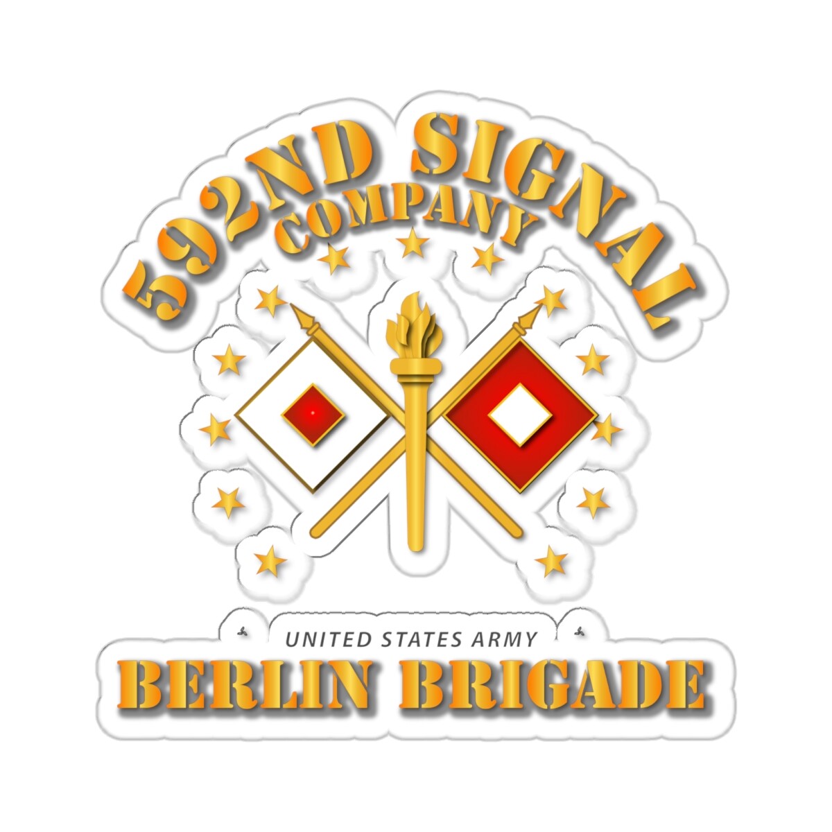 Kiss-Cut Stickers – Army – 592d Signal Company – Berlin Brigade