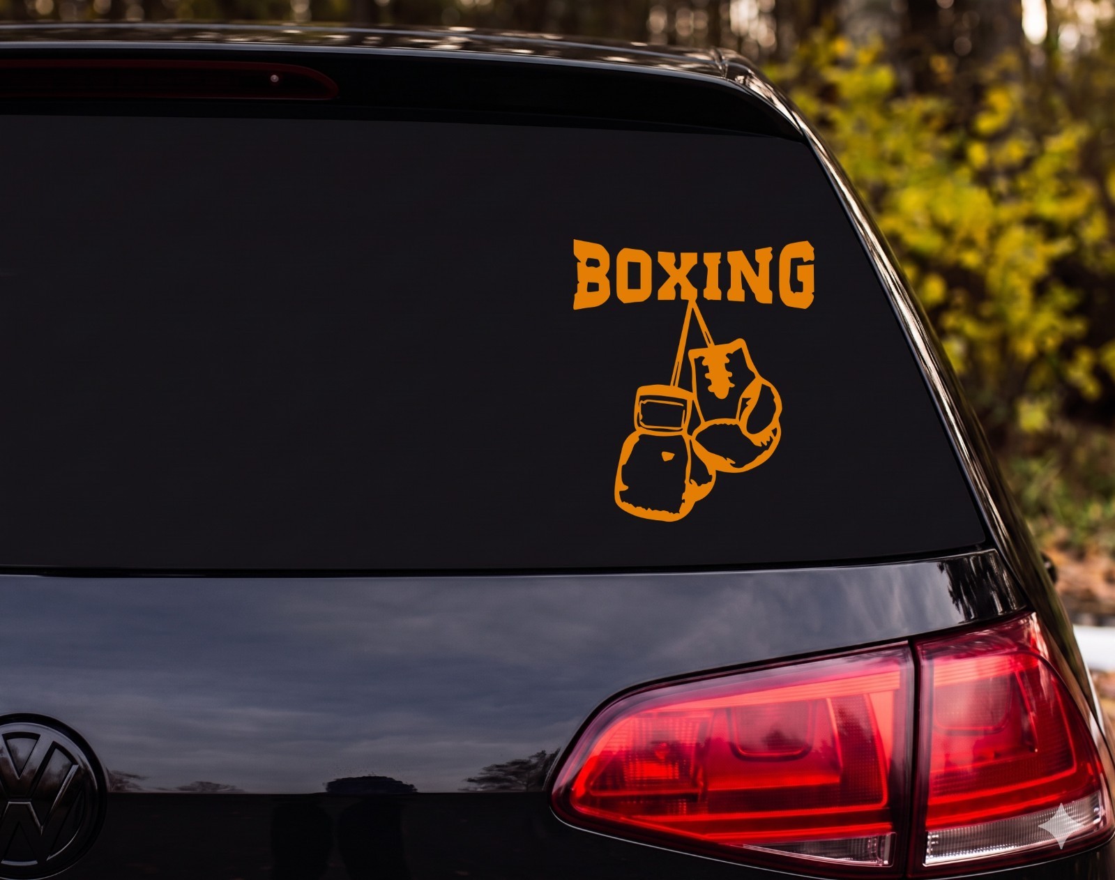 Boxing Gloves Hanging Vinyl Decal Sticker Car Wall Funny | Boxer Gift