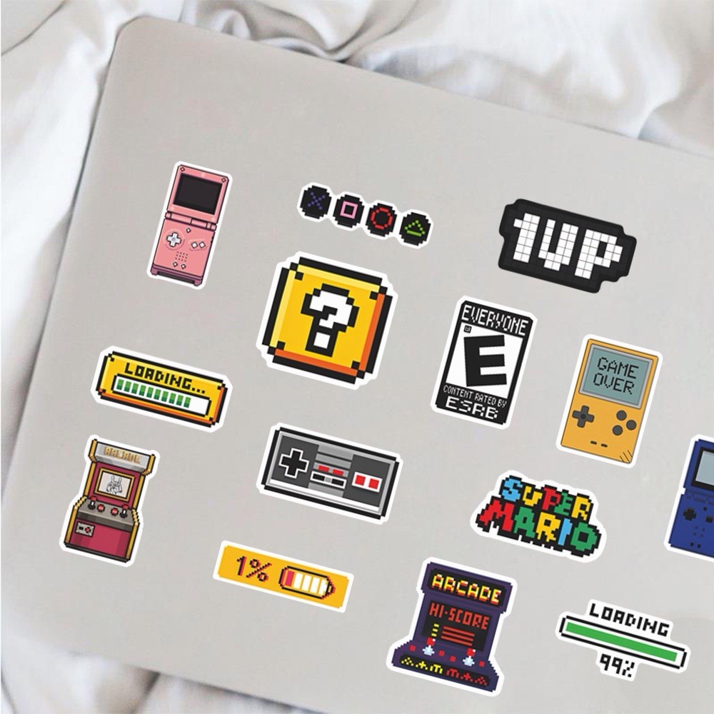 50pcs Waterproof Vinyl Stickers Nintendo Super Mario Luggage Phone Laptop Fridge