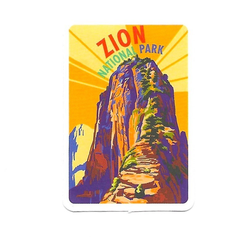 Zion National Park Vinyl Sticker Utah Mountain Landscape Die cut Journal Art