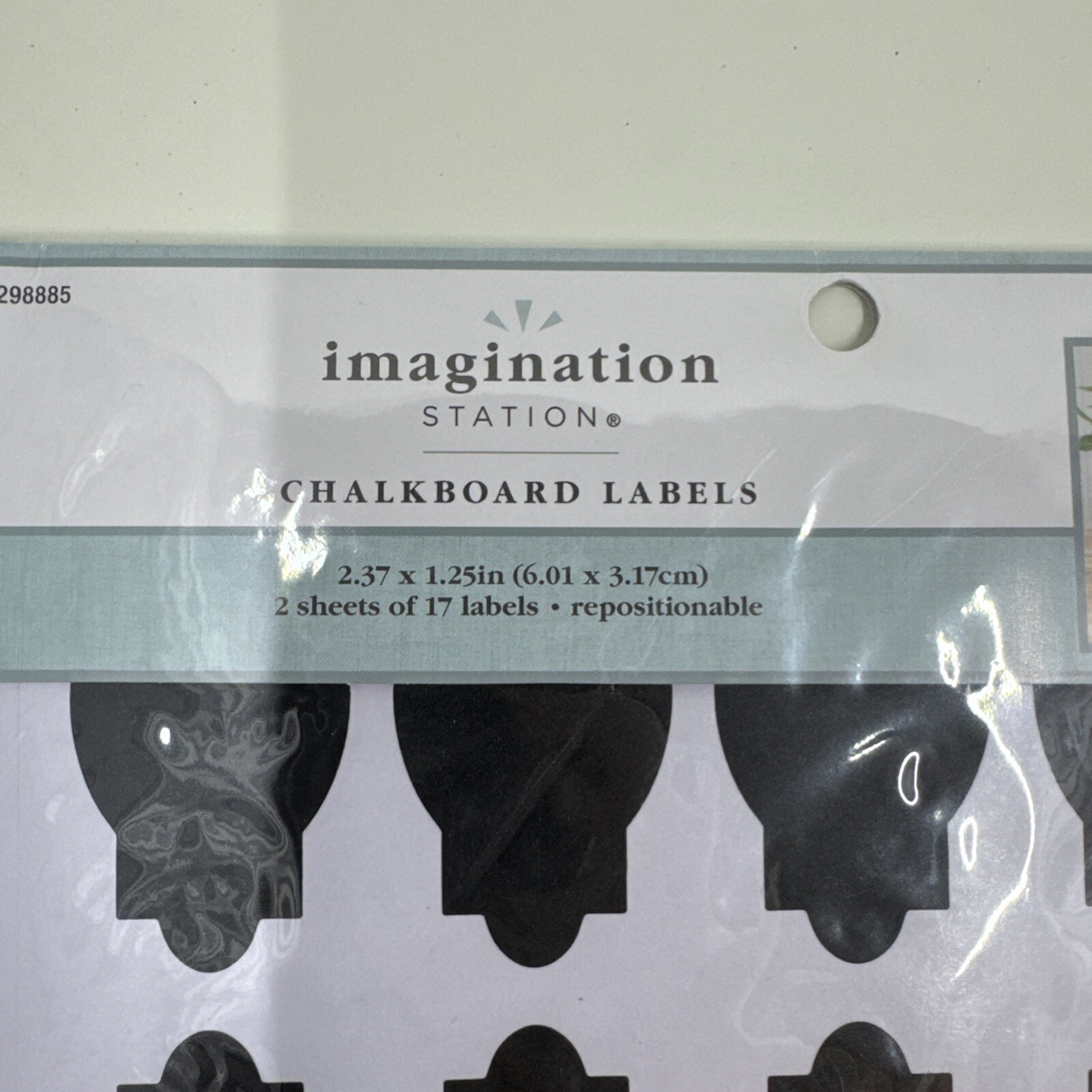 Self Adhesive Chalkboard Labels 6.01cm x 3.17cm (2.37 in. x 1.25 in.), 34 Piece