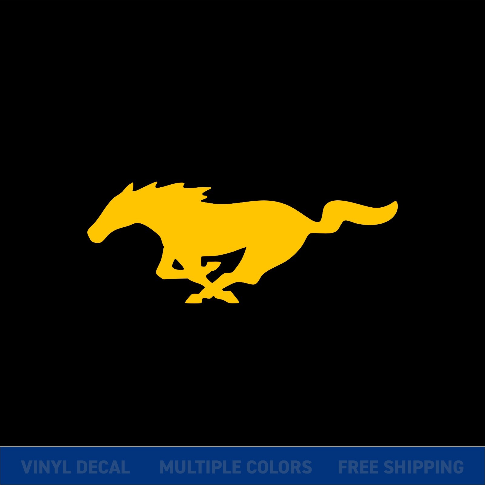 Mustang Horse Logo Decal – Car Truck Window Sticker – Ford Pony Vinyl Graphic
