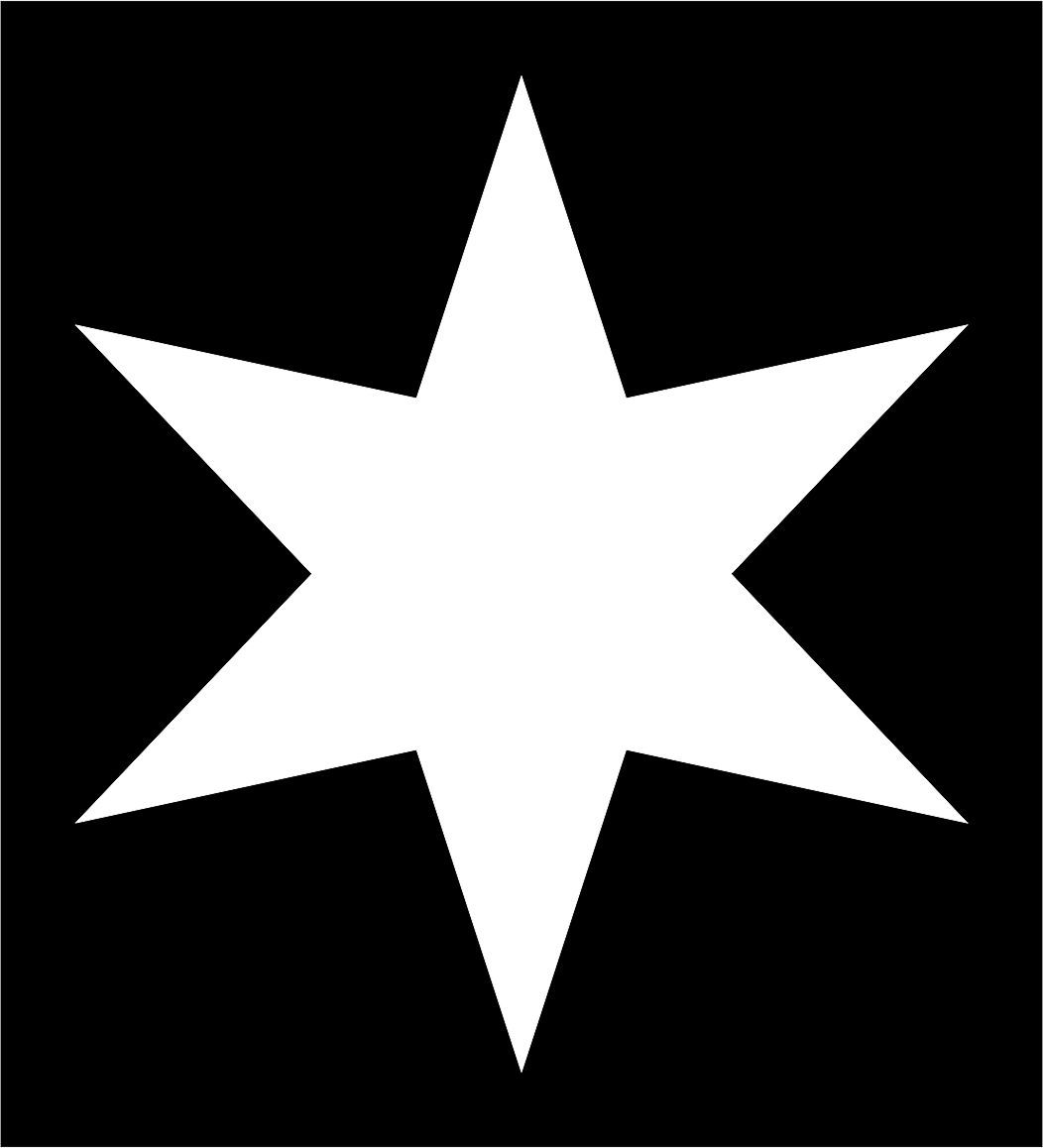 Star Shape 6 Point Vinyl Decal Car Bumper Sticker 6pt Star Wall Art Laptop Label