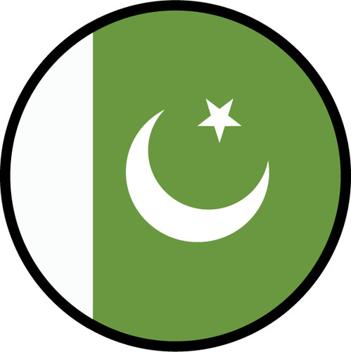 Pakistan Flag Circle Sticker Decal