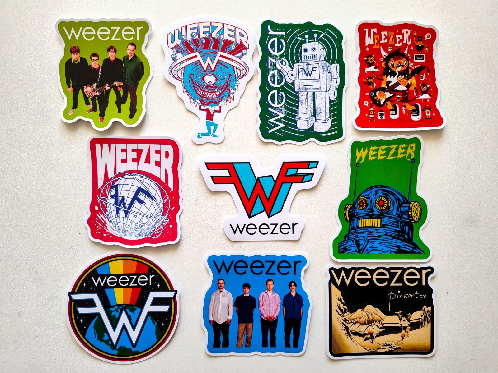 Weezer Vinyl Lot Pack (10 Stickers) green day blink 182 rock band emo punk