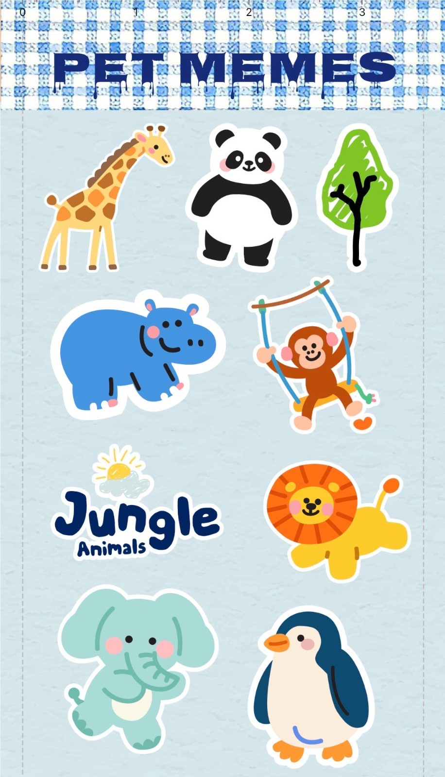 Pet Memes stickers 4×7 sheet