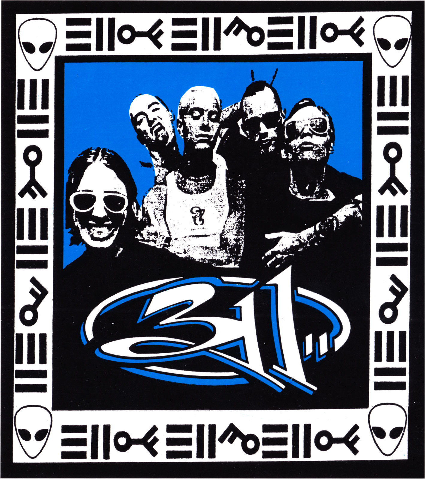 Sticker – 311 Group Shot Black White Blue Rock Music Band 5.5" Decal #13098 New