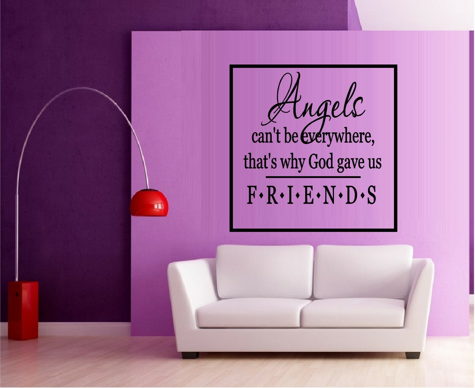 Angels can't be everywhere… Vinyl Decal Home Décor 12" x 12"