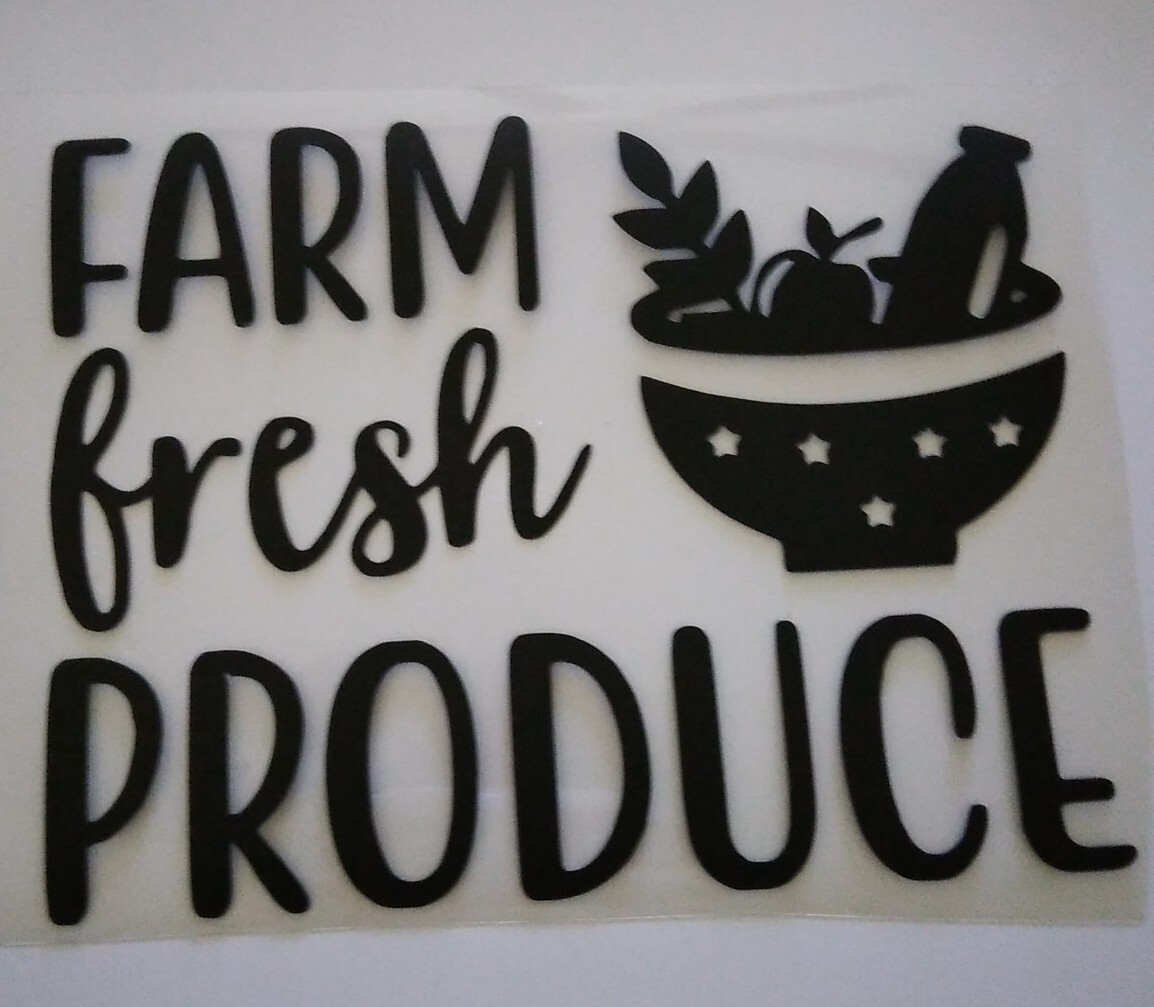 Farm Fresh Produce Vinyl Decal Sticker For Home Kitchen Wall Decor Choice