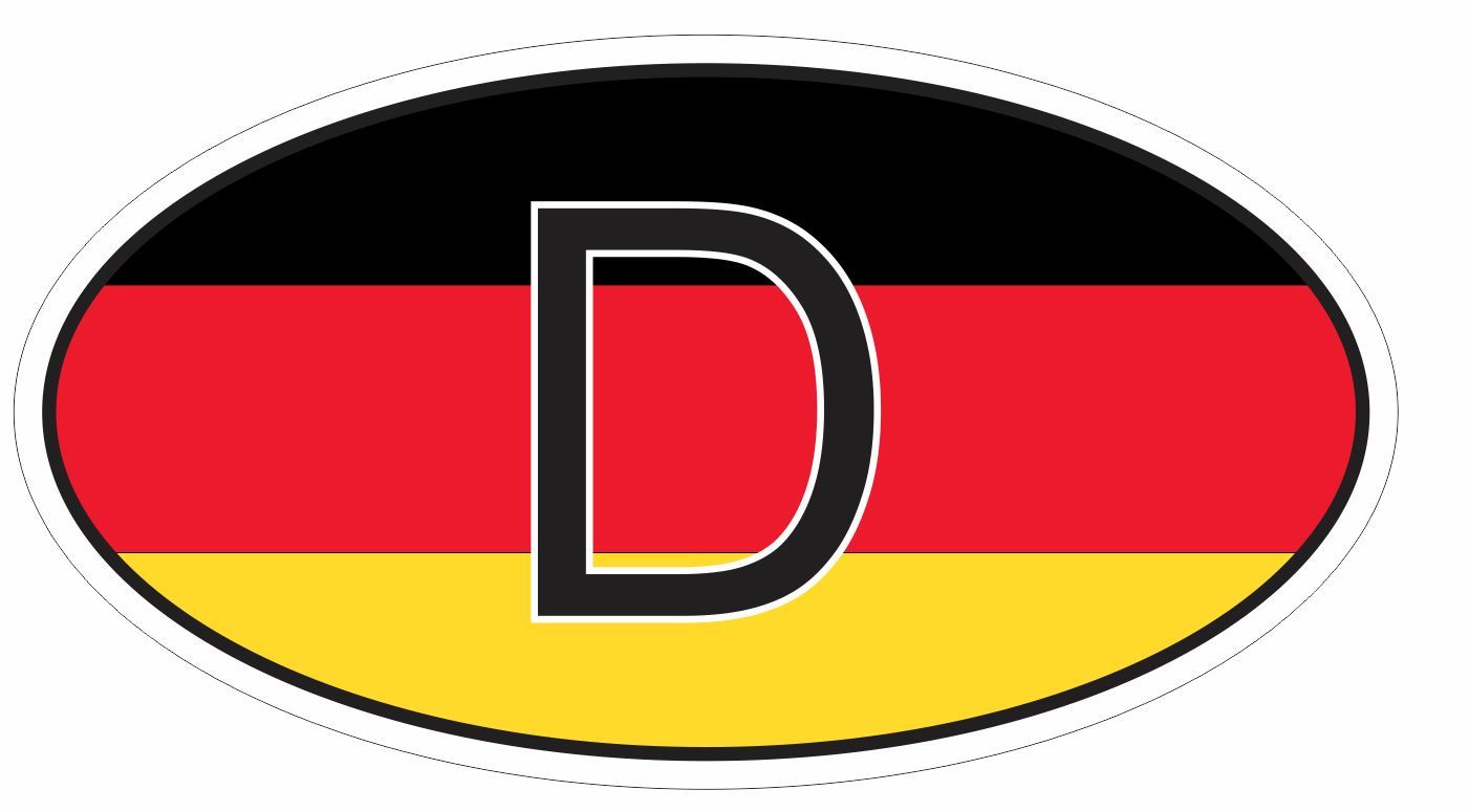 Germany Oval Bumper Sticker or Helmet Sticker D2993 Euro Oval