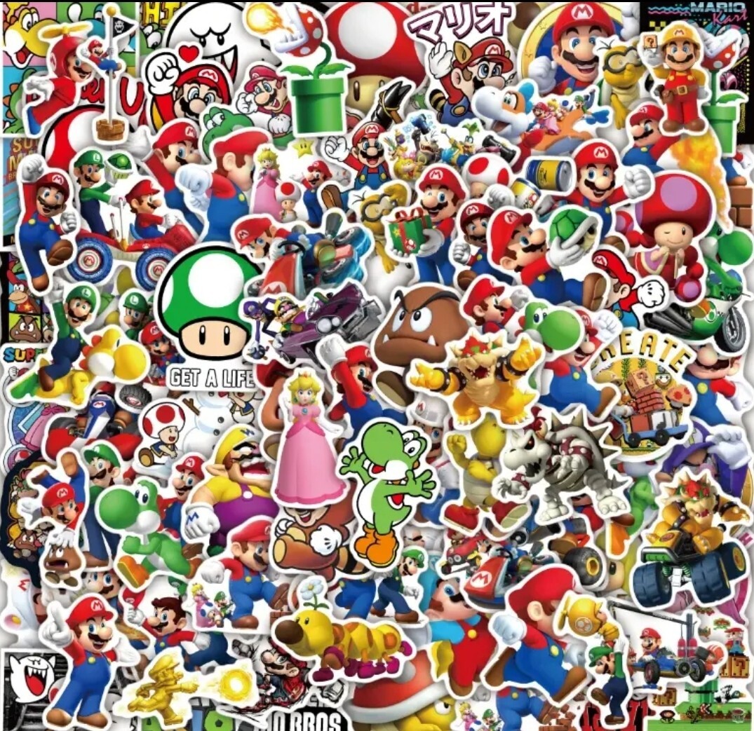 10pc Super Mario Sticker Lot Collectible Video Game Stickers