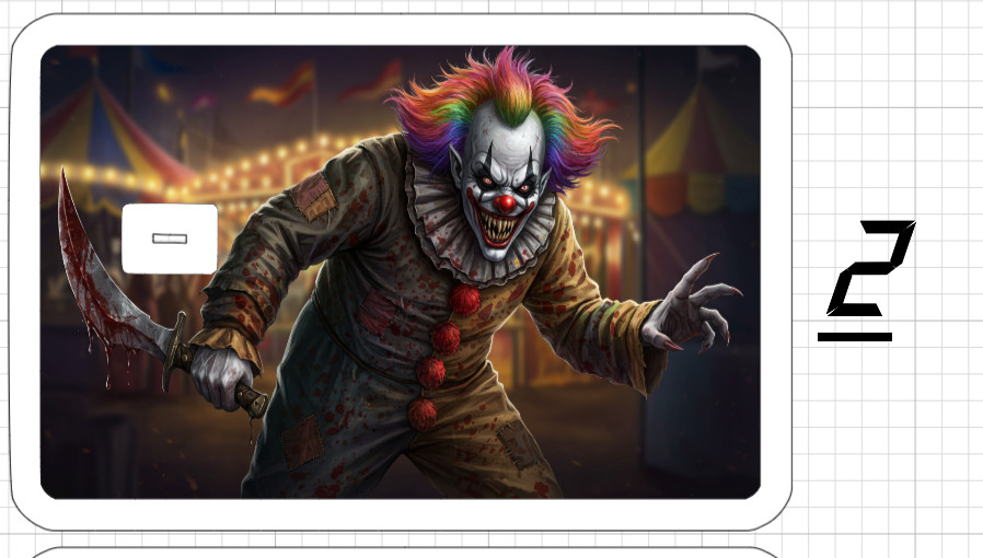 Killer Clown Credit Debit ATM Card Skin Sticker Circus Demon Evil Ghost Knife US