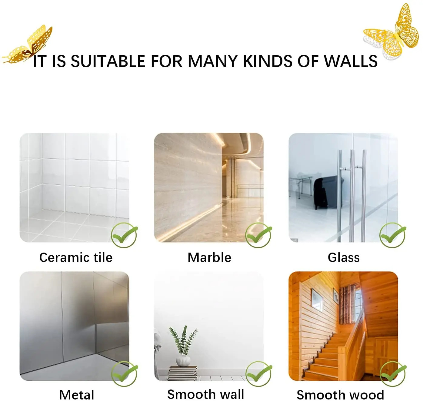 New 12Pcs 3D Luminous Butterfly Wall Sticker DIY Home Decor Modern Art