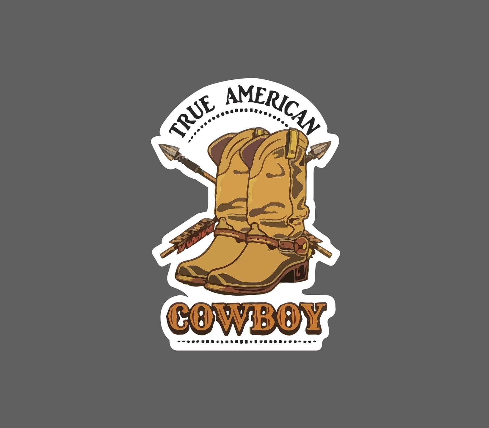 True American Sticker Cowboy Waterproof NEW