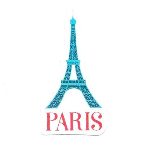 Paris France Eiffel Tower Vinyl Sticker Decal Blue Teal Architecture Laptop