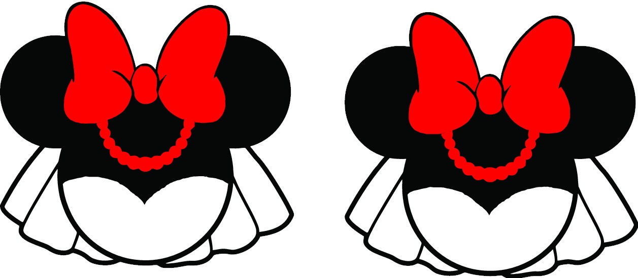 Couples Wedding Shoe Sticker Decal – Disney Minnie & Mickey Mouse Design – 140