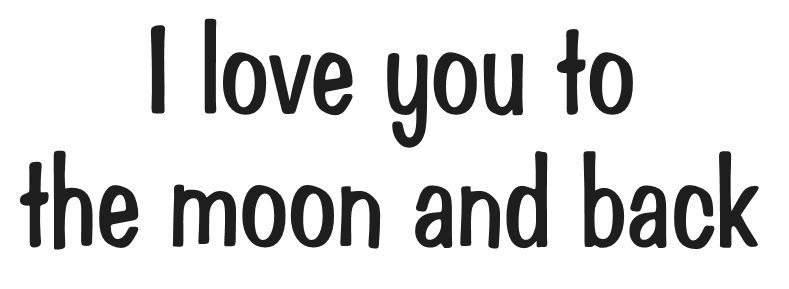 I LOVE YOU TO THE MOON AND BACK VINYL DECAL STICKER KIDS CHOOSE COLOR