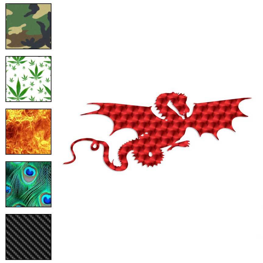 Flying Dragon, Vinyl Decal Sticker, 40 Patterns & 3 Sizes, #620