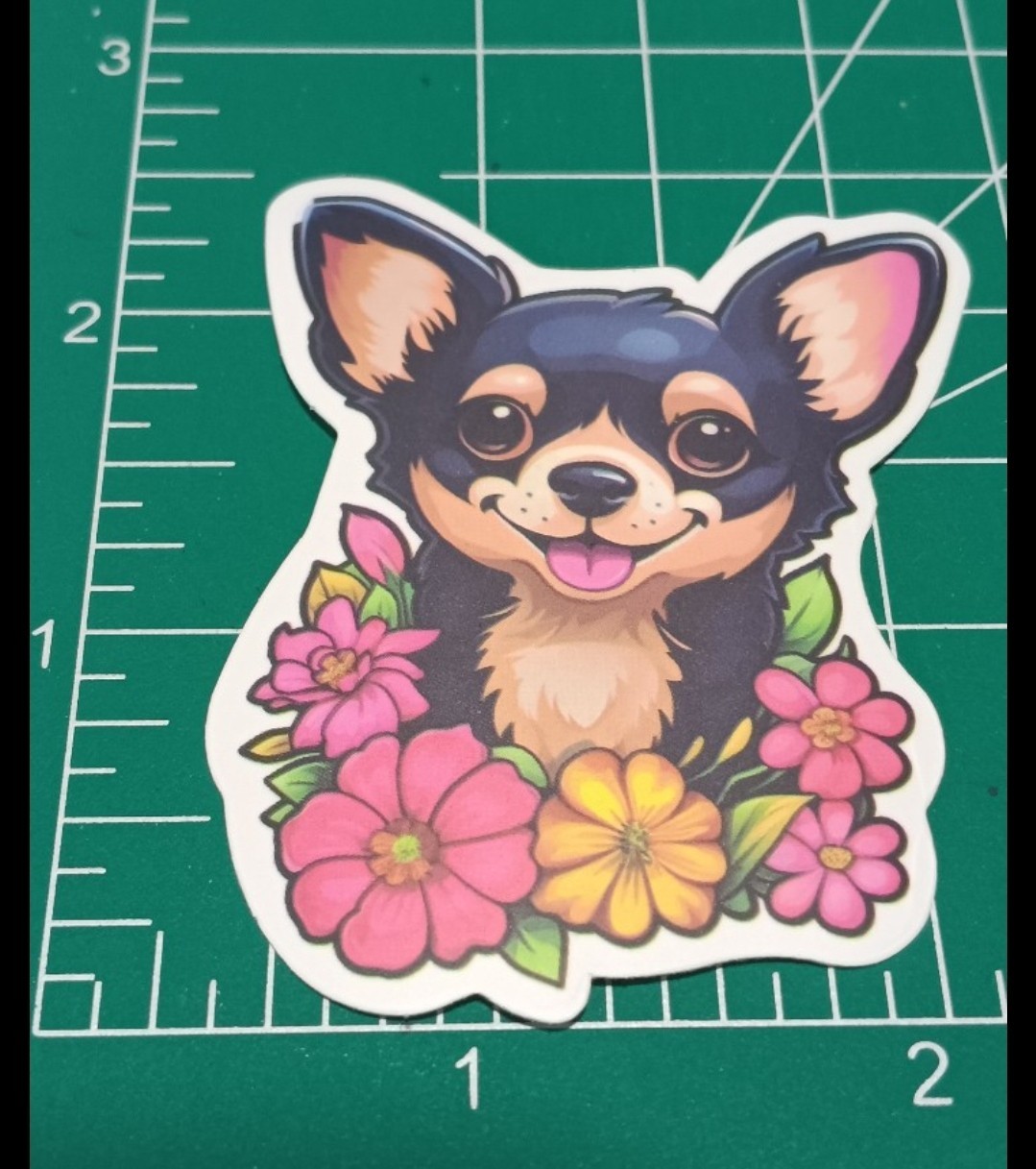 CHIHUAHUA STICKER X MATTE DIE-CUT STICKER X 2.5X2 INCH STICKER X
