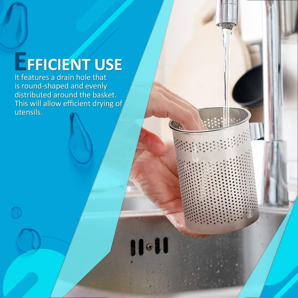 Silverware Drying Basket, Hanging Utensil Holder for Dish Rack, Very Small Stain