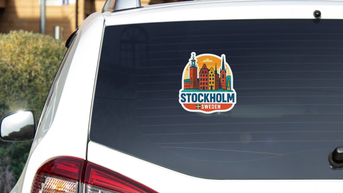 Stockholm Sweden Sticker Decal Vinyl Die-Cut City Skyline Landmark Design