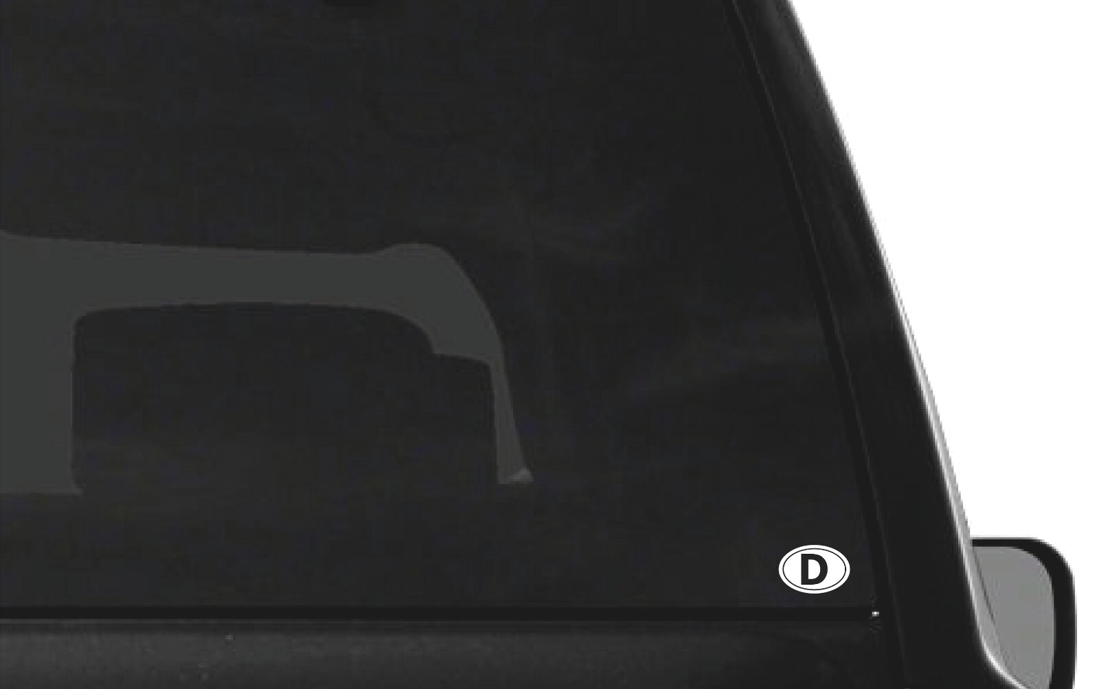 Germany country initials Vinyl Decal Window Oval D Laptop Sticker