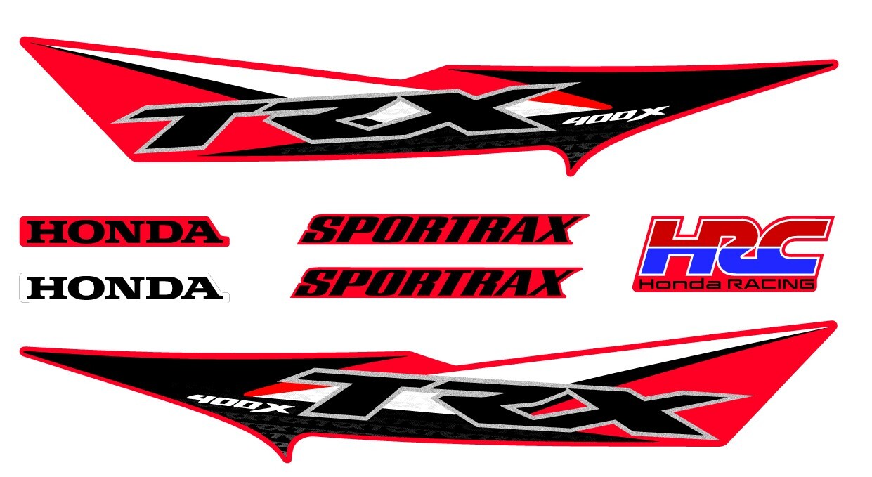 2013 2014 HONDA TRX 400X Decal Sticker OEM kit Red Plastic 400 X EX ATV Quad