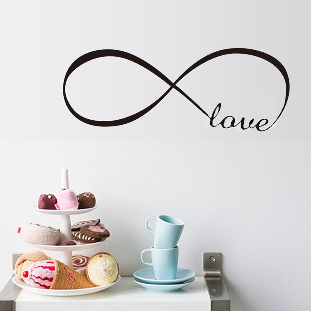 LOVE Infinity Wall Decal Lettering Word Removable Vinyl Quote Decor Sticker USA