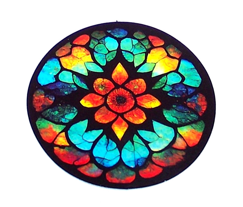 STAINED GLASS – Die Cut Sticker Decal Stained Glass Spider