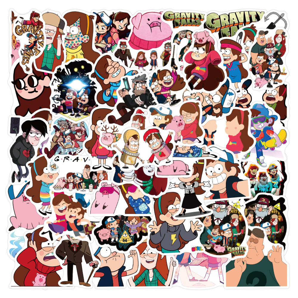 100Pcs Gravity Falls Sticker Teens Girls Scrapbooking Water Bottles Waterproof