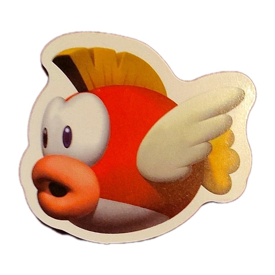 Cheep Cheep 2D Mushroom Kingdom Super Mario Enemies Sticker Decal 1.75"