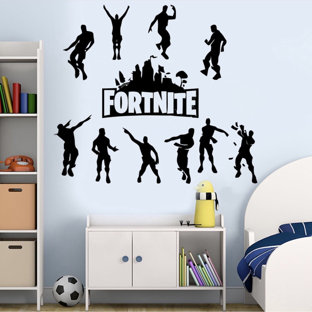 Fortnite Gamer Video Game Decal Wall Decal Sticker Kids Room Holiday Gift Ideas