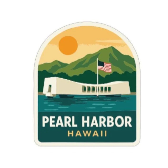 Pearl Harbor & USS Arizona Memorial Iron On Heat Transfer Vinyl HTV Symbolic