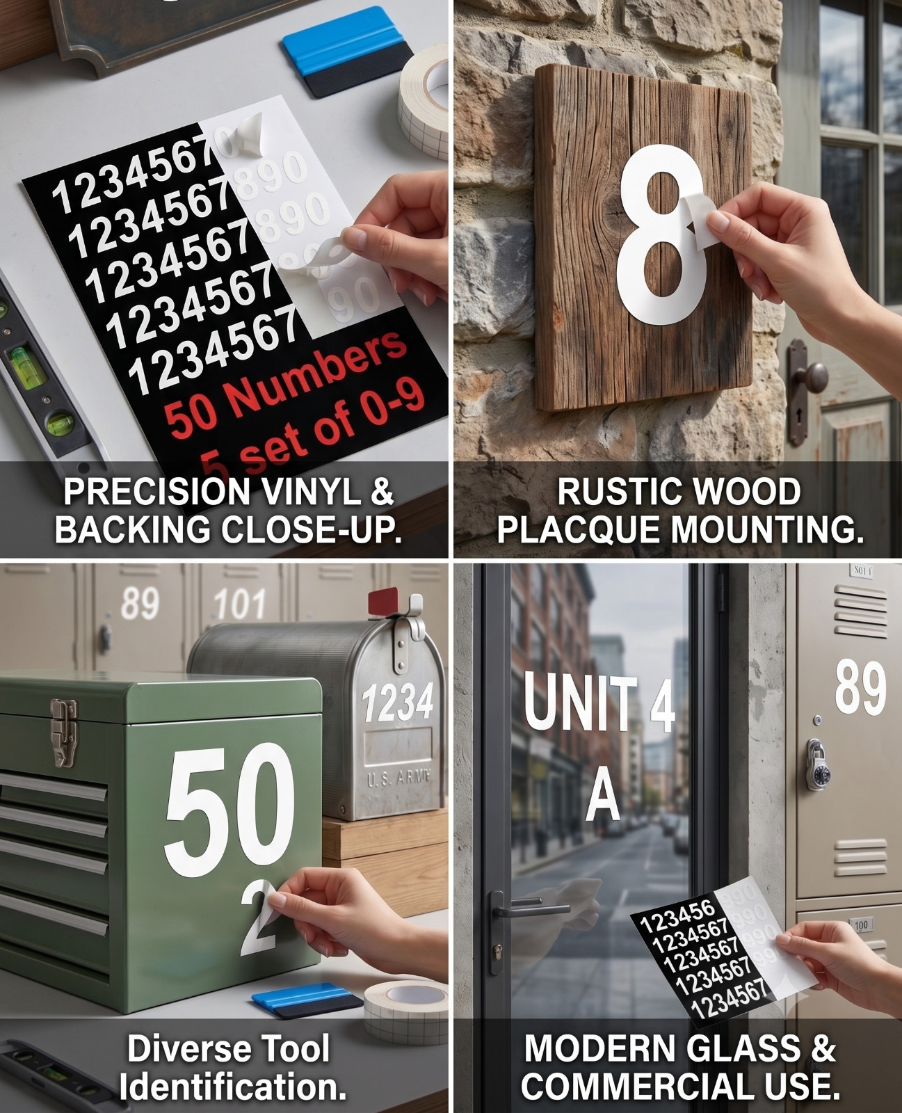 Mailbox Address locker Numbers Decal Vinyl Sticker Window Door Wall Sign Decals