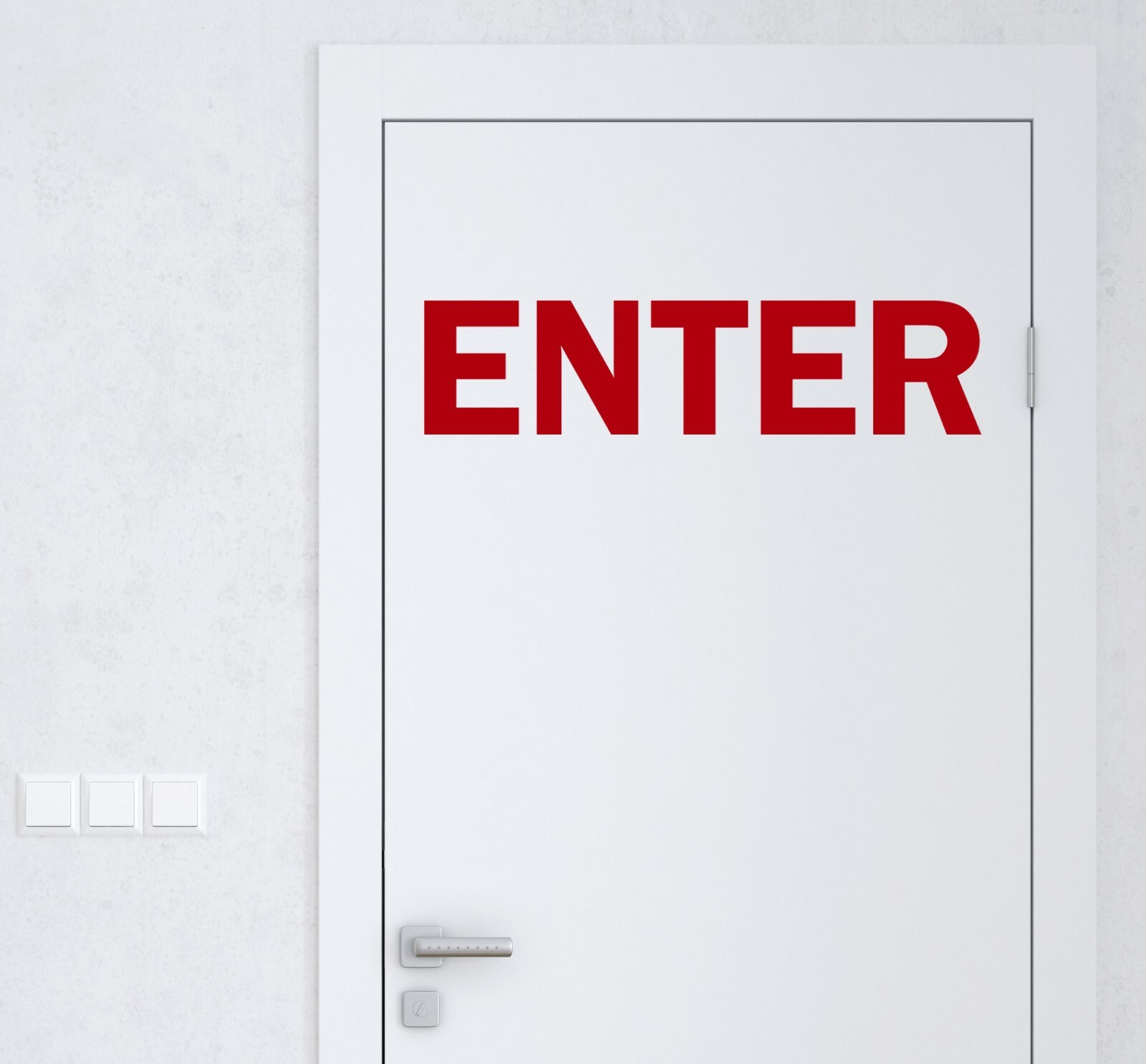 Enter Vinyl Decal – Business Office Entrance Egress Door Sign – Die Cut Sticker
