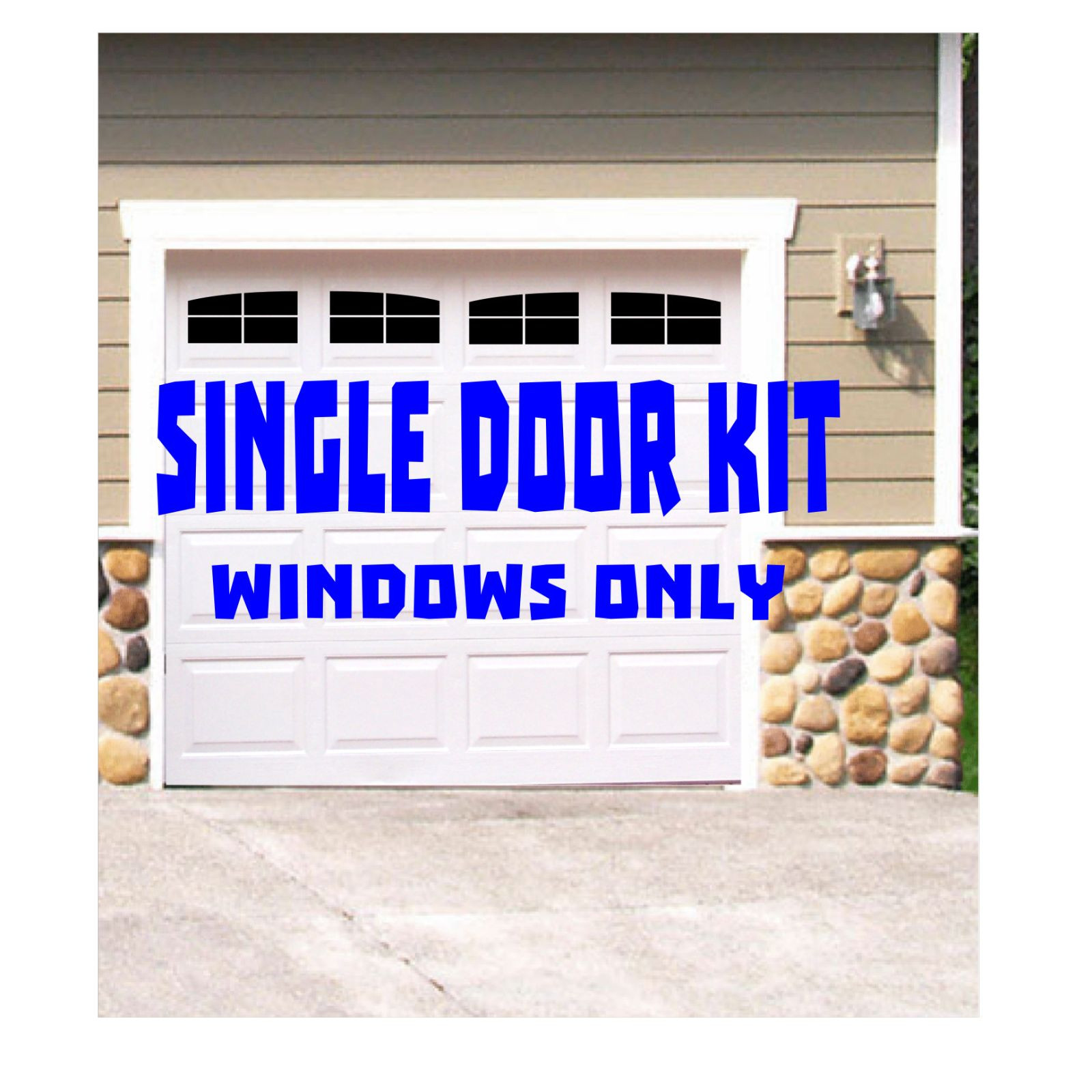 Garage Door Window Decal – Carriage House Faux Window Kit – No Faux Hardware