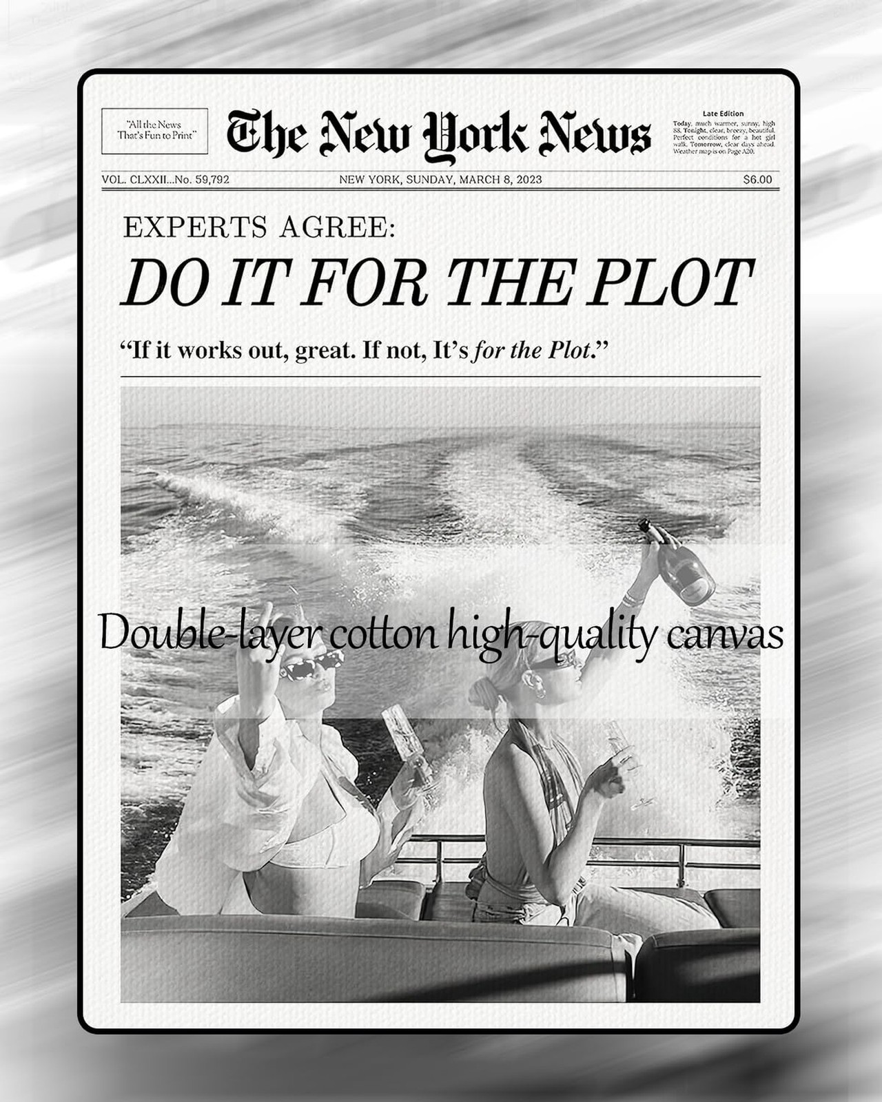 Aesthetic Trendy Newspaper Wall Art 16×20 Vintage Do It For The Plot Magazine…