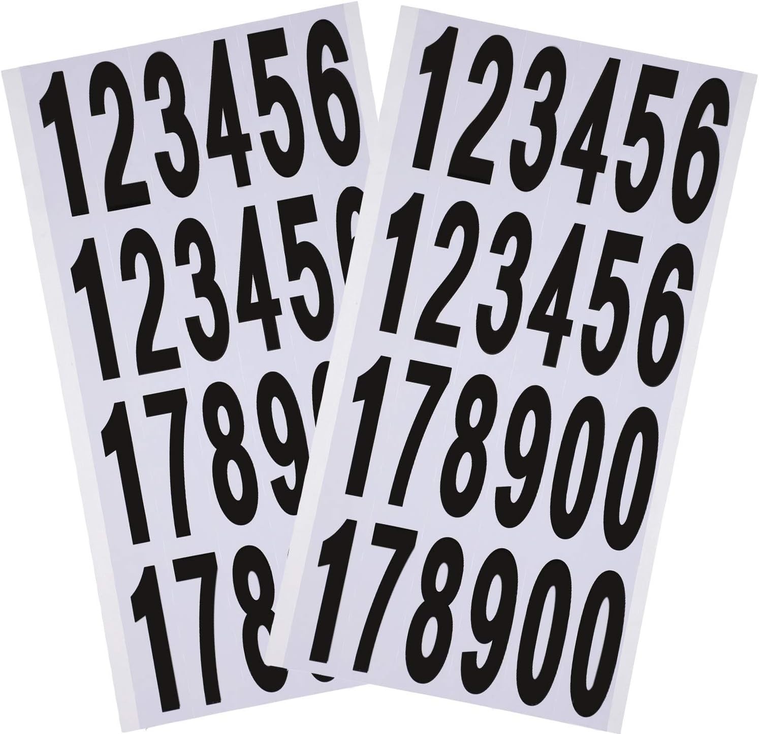 Minimalist Vinyl Number Stickers 3 Inch for Mailbox and Business Signs