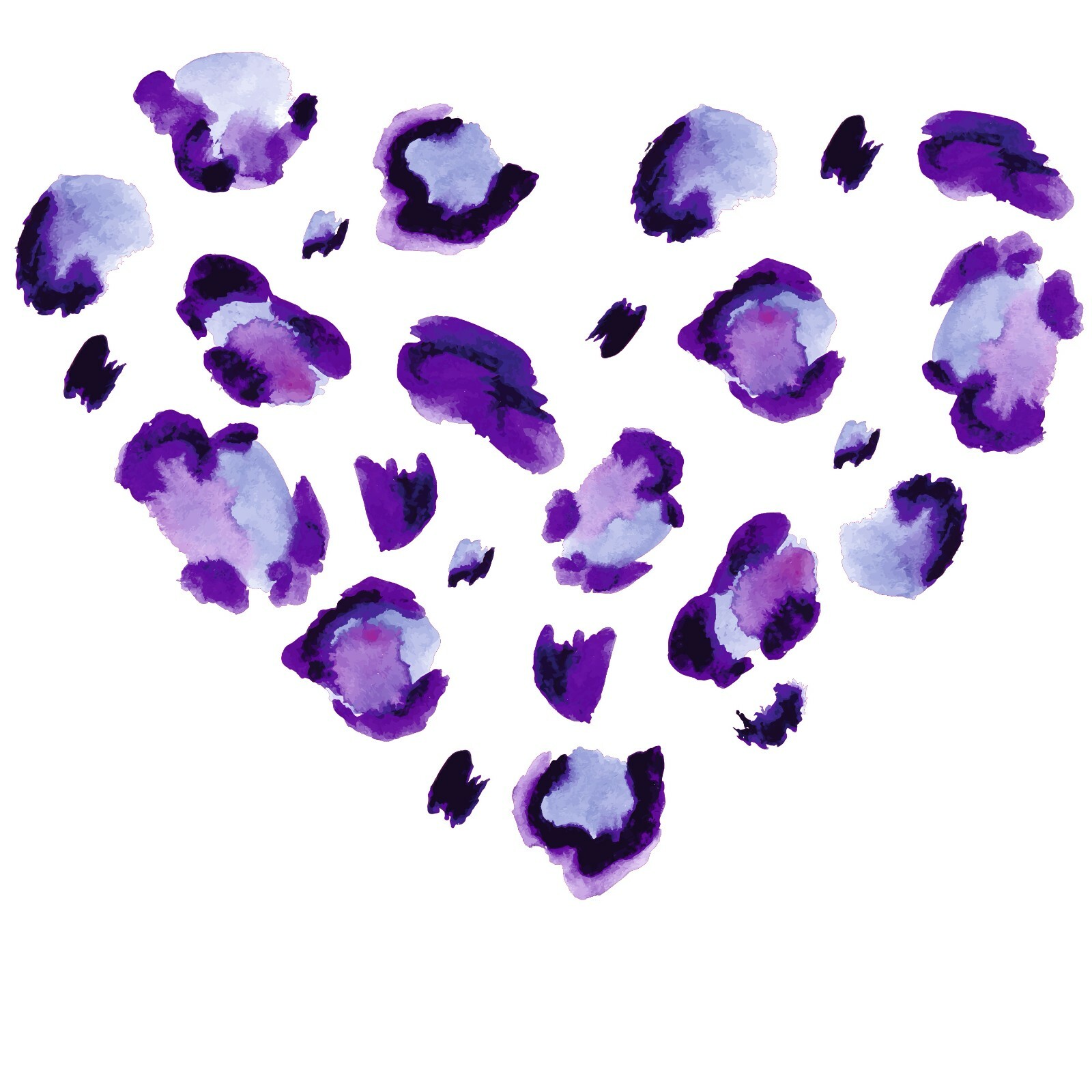 Heart Shaped Decor Art Leopard Skin Prints Design Home Bedroom Vinyl Wall Decal