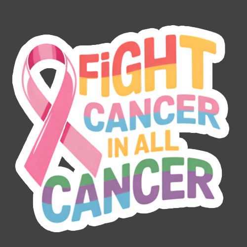 Awareness Sticker Vinyl Decal Fight Cancer Ribbon Support Hope