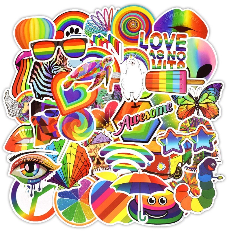 200 pcs LGBTQ Pride Stickers, Gay Lesbian Equal LOVE Waterproof