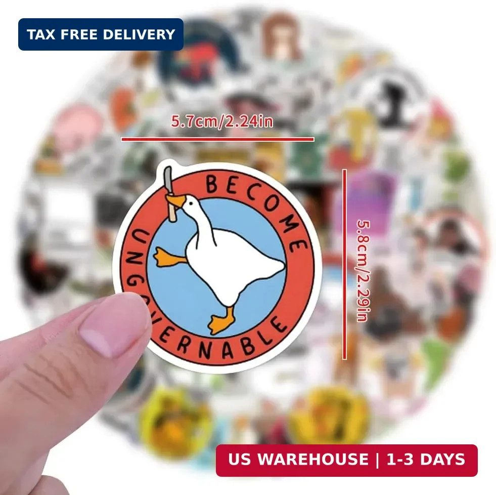 110 PCS Funny Stickers Prank Meme Stickers Pack Vinyl Waterproof Cool Decals for
