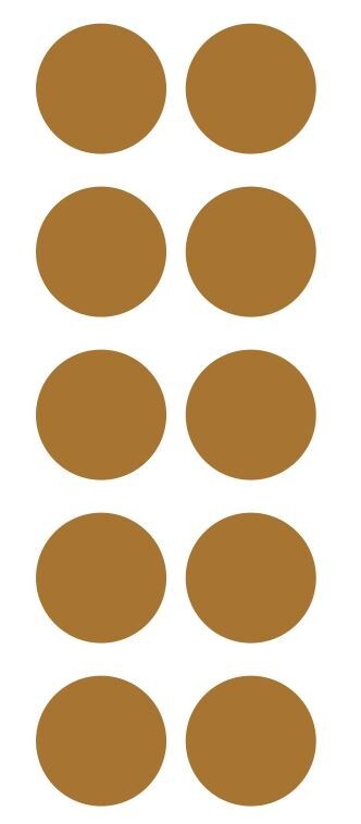 1.5" Metallic Gold Round Label Dots Stickers Color Coding Inventory 1.5 Inch Dot