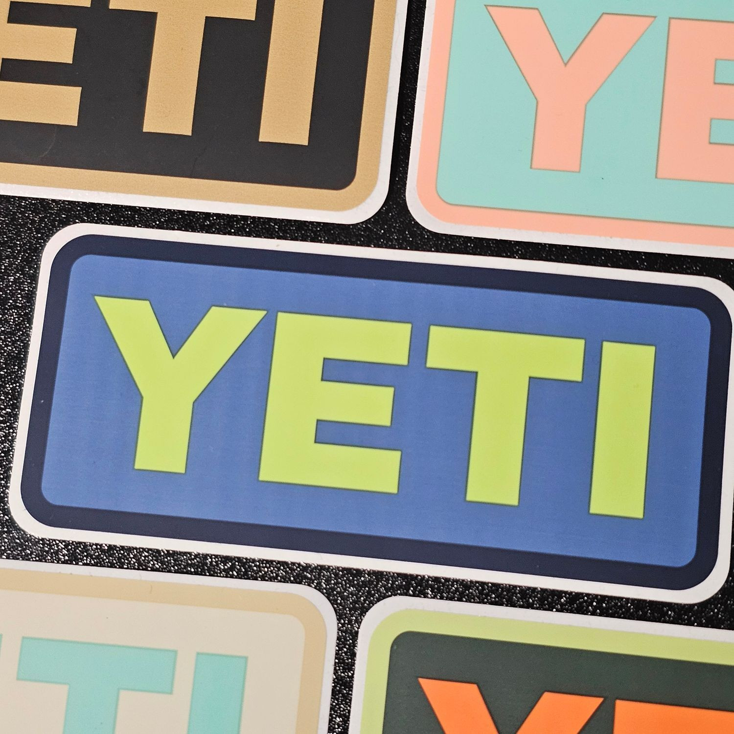 YETI Logo Stickers Set of 5 Multicolor Vinyl Decals
