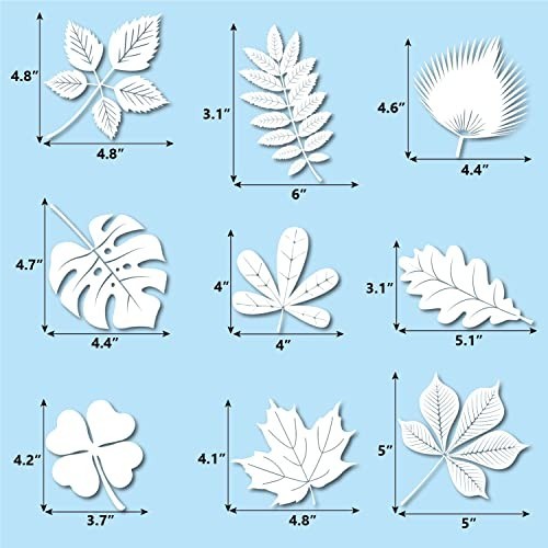 Window Decals for Bird Strikes,52 Pieces Large Leaf Shape anti Collision Window