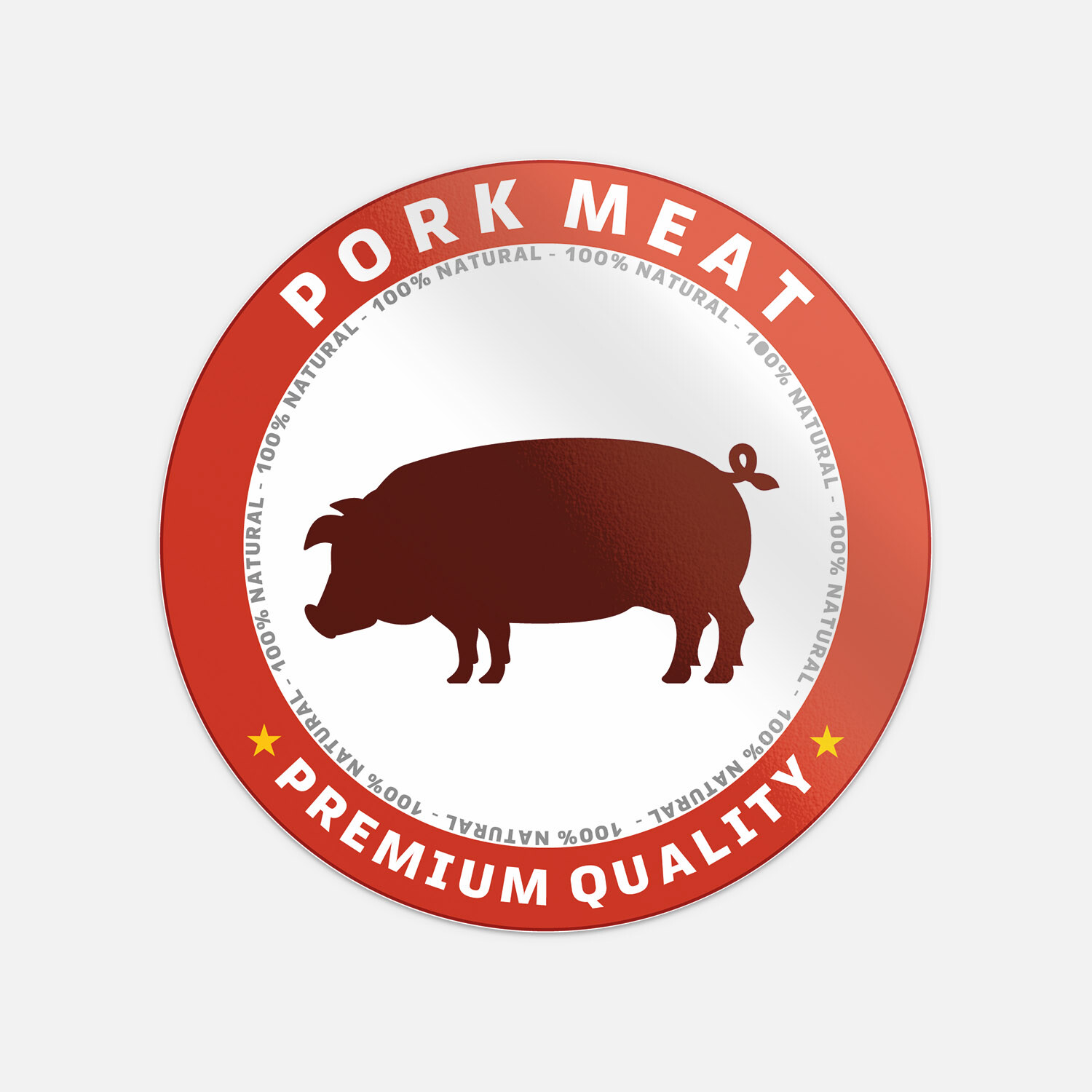 Pork Meat Premium Food Quality Vinyl Sticker Decal